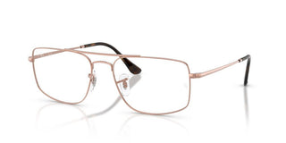 Ray-ban Rx 6579 Unisex Rose Gold Geometric Eyeglasses