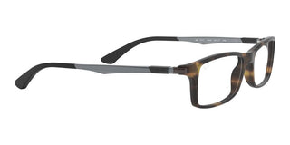 Ray-ban Active Lifestyle Rx 7017 Unisex Havana Geometric Eyeglasses