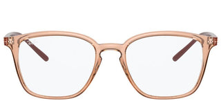 Ray-Ban RX 7185 unisex Brown Geometric Eyeglasses