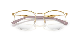 Ray-Ban RX 7553 unisex Gold Round Eyeglasses