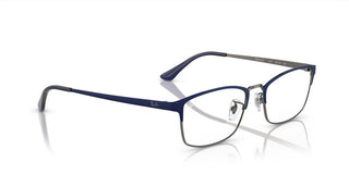 Ray-ban Rx 8772d Unisex Blue Squared Eyeglasses