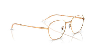 Ray-ban Rx 8777d Unisex Rose Gold Geometric Eyeglasses