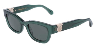 Salvatore Ferragamo Sf2067s Women Green Rectangle Sunglasses