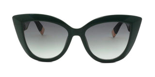 Furla Sfu711 Unisex Green Cat Eye Sunglasses