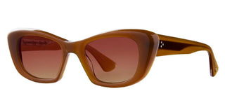 GARRETT LEIGHT SIERRA SUN unisex Brown Cat Eye Sunglasses
