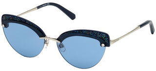 Swarovski SK0257 women Blue Cat Eye Sunglasses