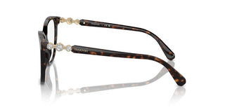 Swarovski Sk2020 Women Havana Squared Eyeglasses