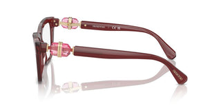 Swarovski Sk2021 Women Red Squared Eyeglasses