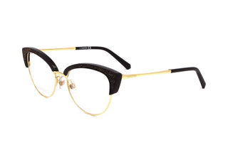 Swarovski Sk5363 Women Brown Cat Eye Eyeglasses