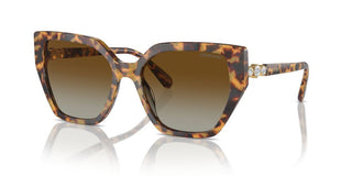 Swarovski Sk6016 Women Havana Butterfly Sunglasses