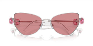 Swarovski Sk7003 Women Silver Cat Eye Sunglasses