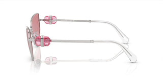 Swarovski Sk7003 Women Silver Cat Eye Sunglasses