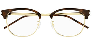 Saint Laurent SL 649/F unisex Havana Squared Eyeglasses