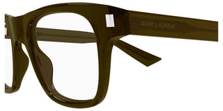 Saint Laurent SL 875 OPT men Brown Squared Eyeglasses