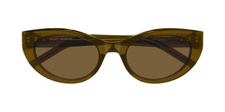 Saint Laurent SL M115 women Brown Geometric Sunglasses