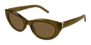 Saint Laurent SL M115 women Brown Geometric Sunglasses