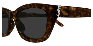 Saint Laurent SL M153 women Havana Squared Sunglasses
