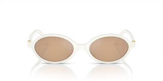 Miu Miu SMU 04ZS women White Oval Sunglasses