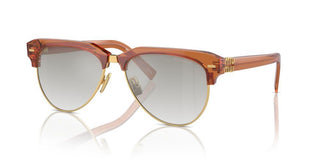 Miu Miu Smu 09zs Women Brown Pilot Sunglasses