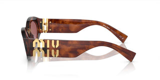 Miu Miu Smu 11ws Women Red Oval Sunglasses