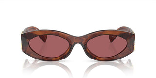 Miu Miu Smu 11ws Women Red Oval Sunglasses