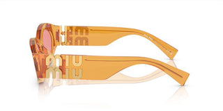 Miu Miu Smu 11ws Women Orange Oval Sunglasses