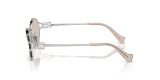 Miu Miu Smu 52ys Women Silver Round Sunglasses