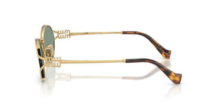 Miu Miu SMU 52YS women Gold Round Sunglasses