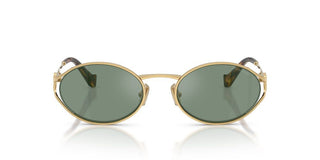 Miu Miu SMU 52YS women Gold Round Sunglasses