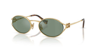 Miu Miu SMU 52YS women Gold Round Sunglasses