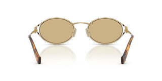 Miu Miu Smu 52ys Women Gold Round Sunglasses