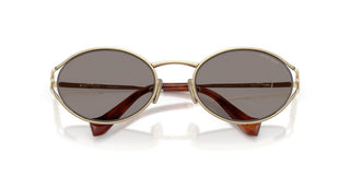 Miu Miu SMU 52YS women Gold Round Sunglasses