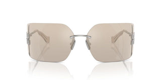 Miu Miu Smu 54ys Women Silver Geometric Sunglasses
