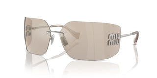 Miu Miu Smu 54ys Women Silver Geometric Sunglasses