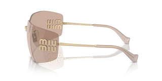 Miu Miu Smu 54ys Women Gold Geometric Sunglasses