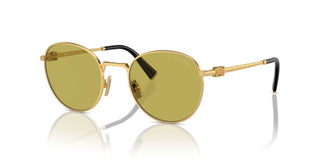 Miu Miu Smu 55zs Women Gold Round Sunglasses