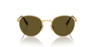 Miu Miu Smu 55zs Women Gold Round Sunglasses