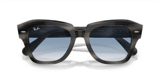 Ray-ban State Street Rb 2186 Unisex Grey Squared Sunglasses