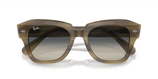 Ray-ban State Street Rb 2186 Unisex Green Squared Sunglasses