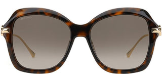 Jimmy Choo TESSY/G/S women Havana Butterfly Sunglasses