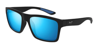 Maui Jim The Flats Mj0897s Unisex Black Squared Sunglasses