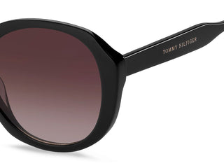 Tommy Hilfiger Th 2106/s Women Black Round Sunglasses