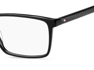Tommy Hilfiger Th 2198 Men Black Rectangle Eyeglasses