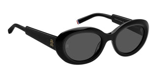 Tommy Hilfiger Th 2207/s Women Black Oval Sunglasses
