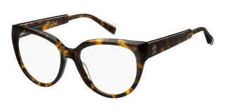 Tommy Hilfiger Th 2210 Women Havana Cat Eye Eyeglasses