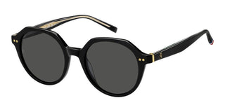 Tommy Hilfiger Th 2212/s Women Black Round Sunglasses