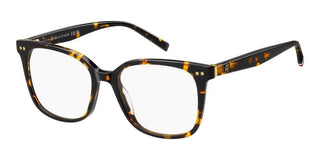 Tommy Hilfiger Th 2214 Women Havana Rectangle Eyeglasses