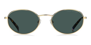 Tommy Hilfiger Th 2219/s Unisex Gold Oval Sunglasses