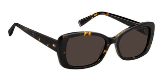 Tommy Hilfiger Th 2225/s Women Havana Rectangle Sunglasses