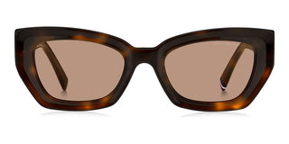 Tommy Hilfiger Th 2254/s Women Havana Cat Eye Sunglasses